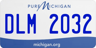 MI license plate DLM2032