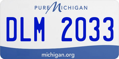 MI license plate DLM2033