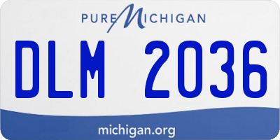 MI license plate DLM2036