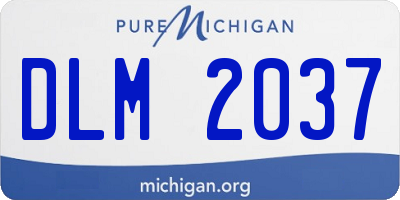 MI license plate DLM2037