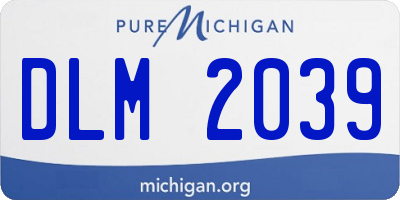 MI license plate DLM2039