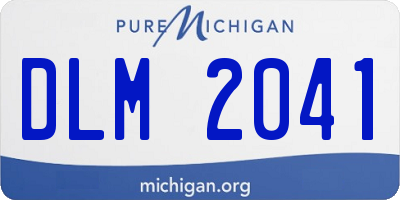 MI license plate DLM2041