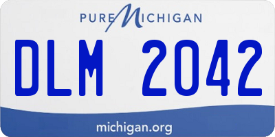 MI license plate DLM2042
