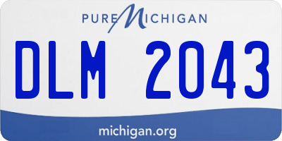 MI license plate DLM2043