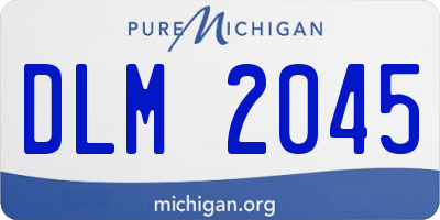 MI license plate DLM2045