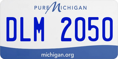 MI license plate DLM2050