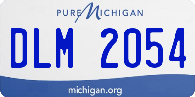 MI license plate DLM2054