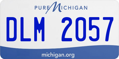 MI license plate DLM2057