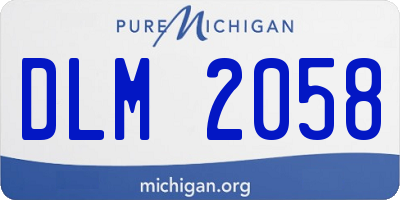 MI license plate DLM2058