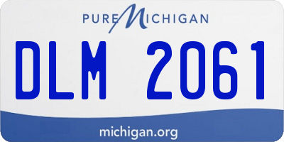 MI license plate DLM2061