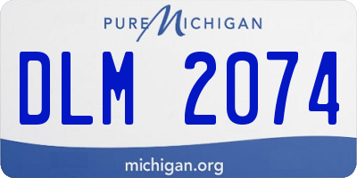 MI license plate DLM2074