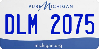 MI license plate DLM2075