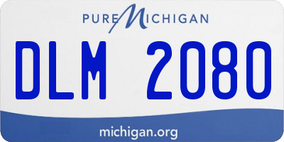 MI license plate DLM2080