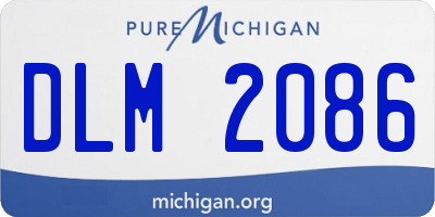 MI license plate DLM2086