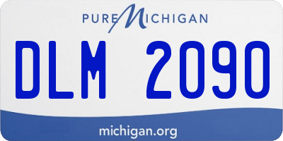 MI license plate DLM2090