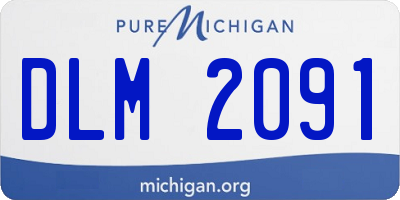 MI license plate DLM2091