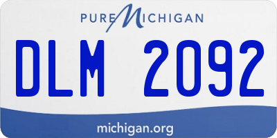 MI license plate DLM2092