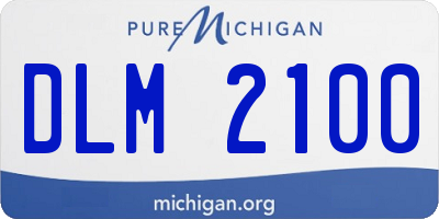 MI license plate DLM2100