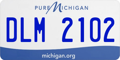MI license plate DLM2102