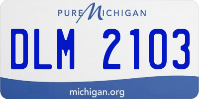 MI license plate DLM2103