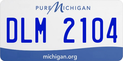 MI license plate DLM2104