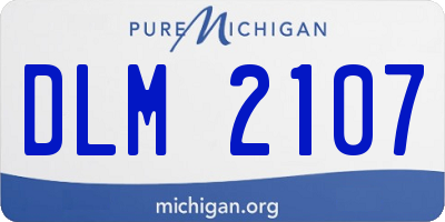 MI license plate DLM2107