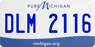 MI license plate DLM2116