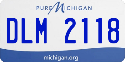 MI license plate DLM2118