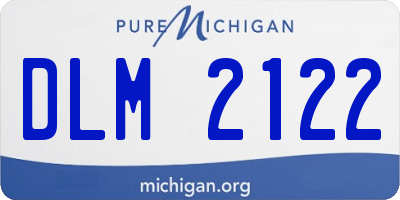 MI license plate DLM2122