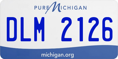 MI license plate DLM2126