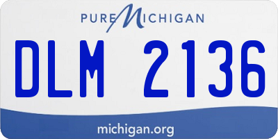 MI license plate DLM2136