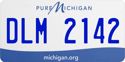 MI license plate DLM2142