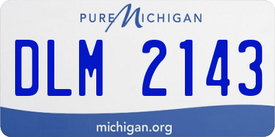 MI license plate DLM2143