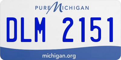 MI license plate DLM2151
