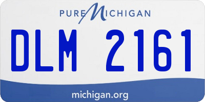 MI license plate DLM2161