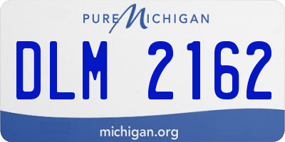 MI license plate DLM2162