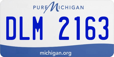 MI license plate DLM2163
