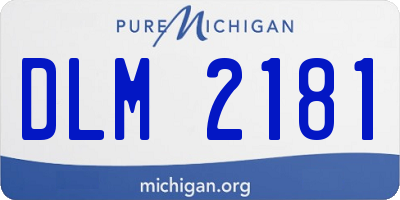 MI license plate DLM2181