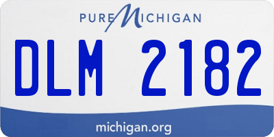 MI license plate DLM2182