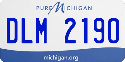 MI license plate DLM2190