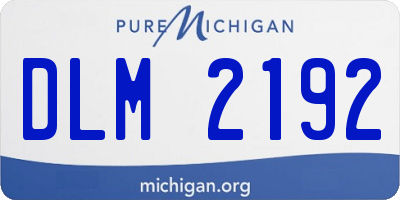 MI license plate DLM2192