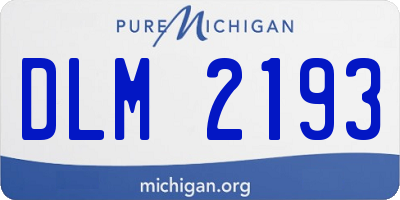 MI license plate DLM2193