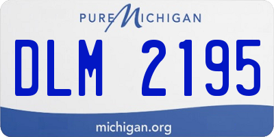 MI license plate DLM2195