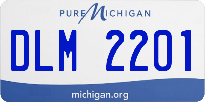 MI license plate DLM2201