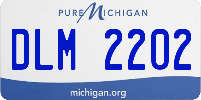 MI license plate DLM2202