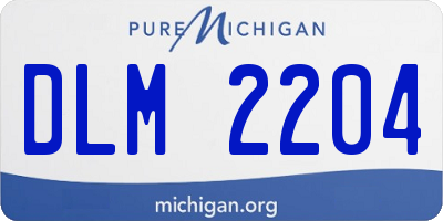 MI license plate DLM2204