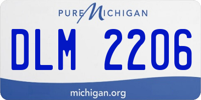MI license plate DLM2206