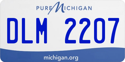 MI license plate DLM2207