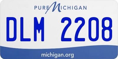 MI license plate DLM2208