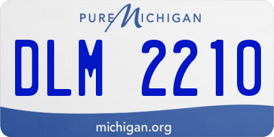 MI license plate DLM2210